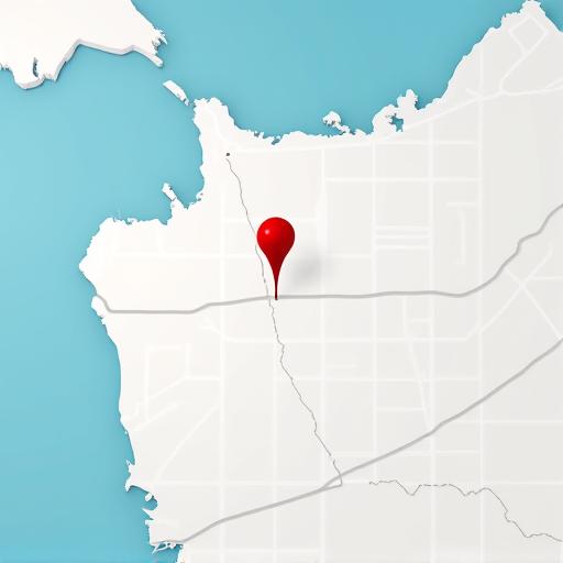 A map showing the location of Ginger Snap Candies in San Francisco.